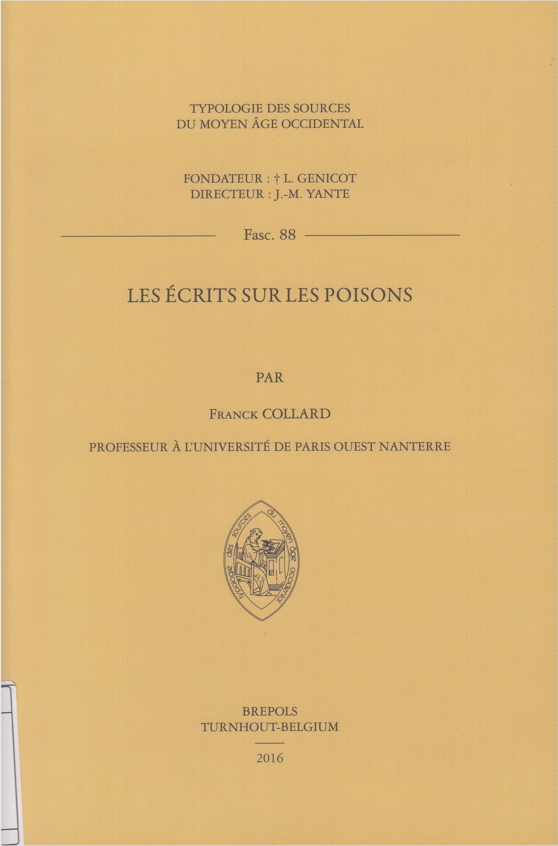 Les écrits sur les poisons Les écrits sur les poisons