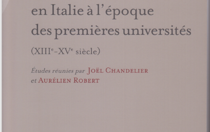 Frontieres des savoirs en Italie à l’èpoque des premières universités