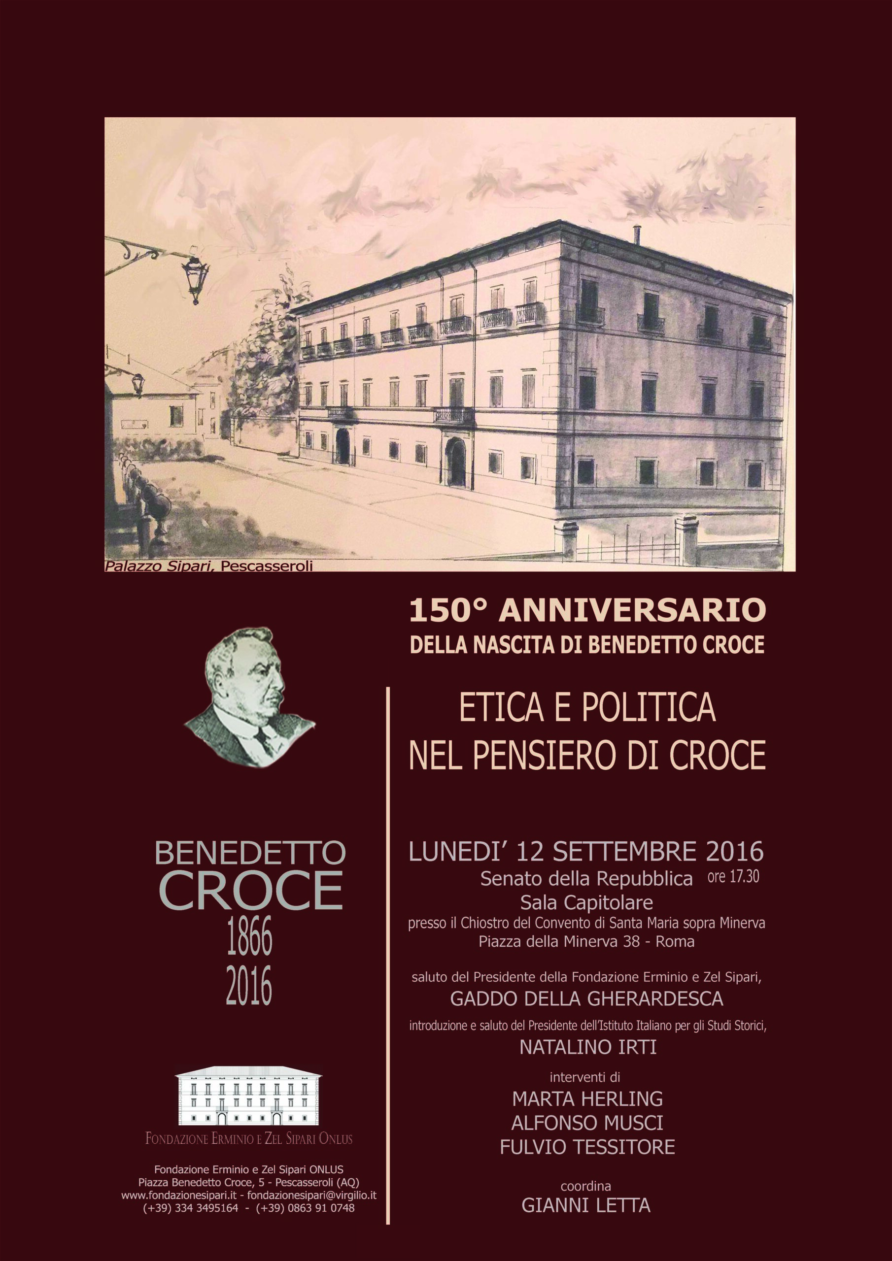 Etica e politica nel pensiero di Benedetto Croce Etica e politica nel pensiero di Benedetto Croce