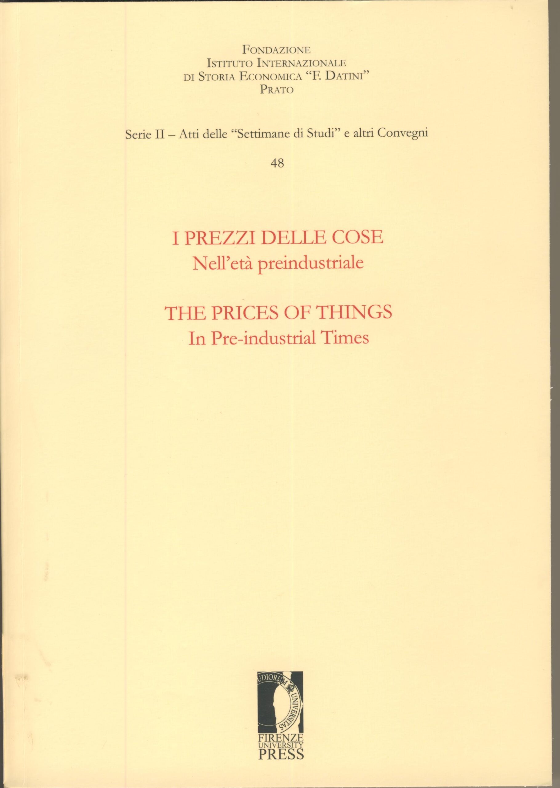 I prezzi delle cose nell’età preindustriale