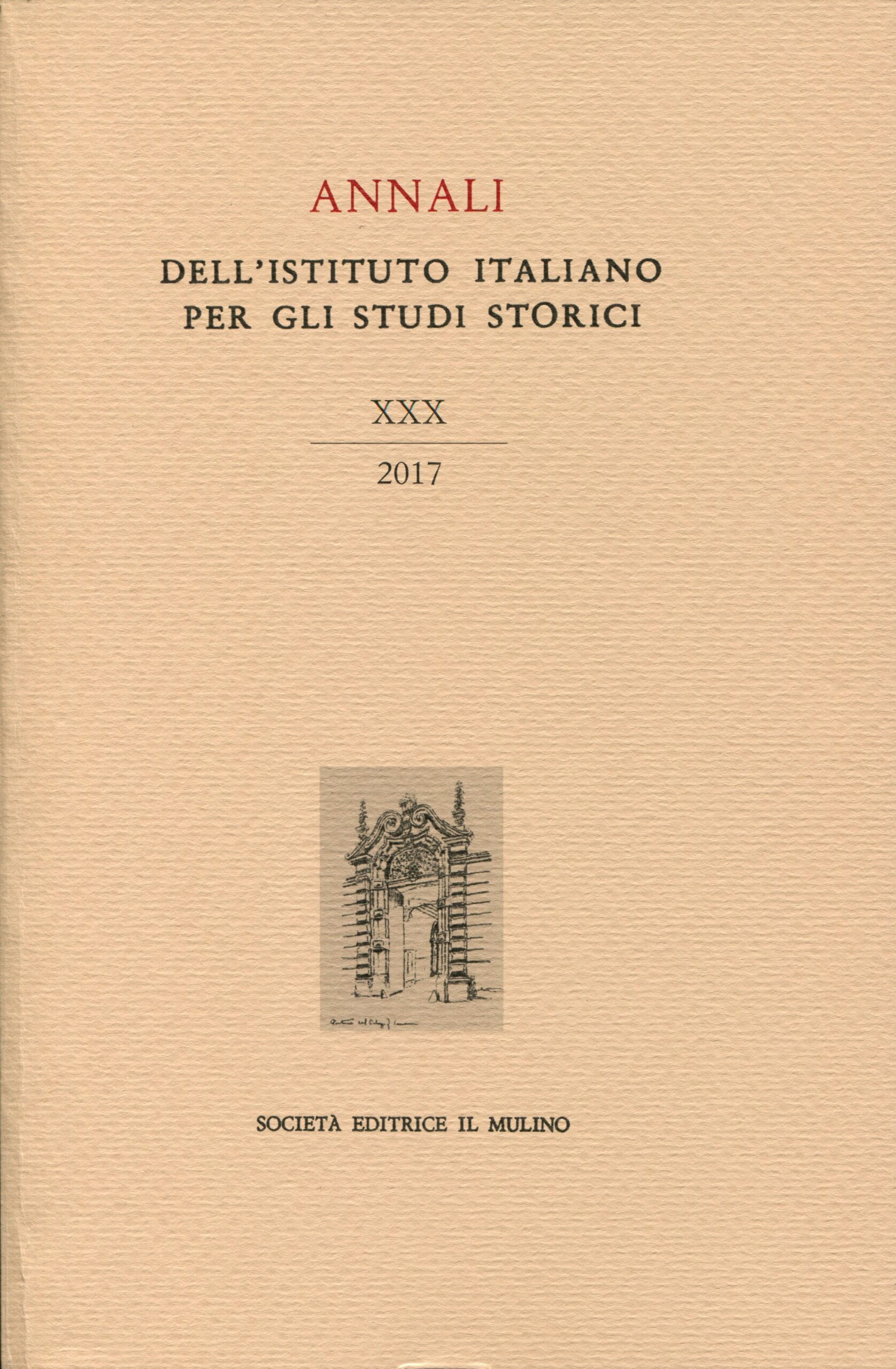 È apparso il volume XXX degli “Annali” dell’Istituto.