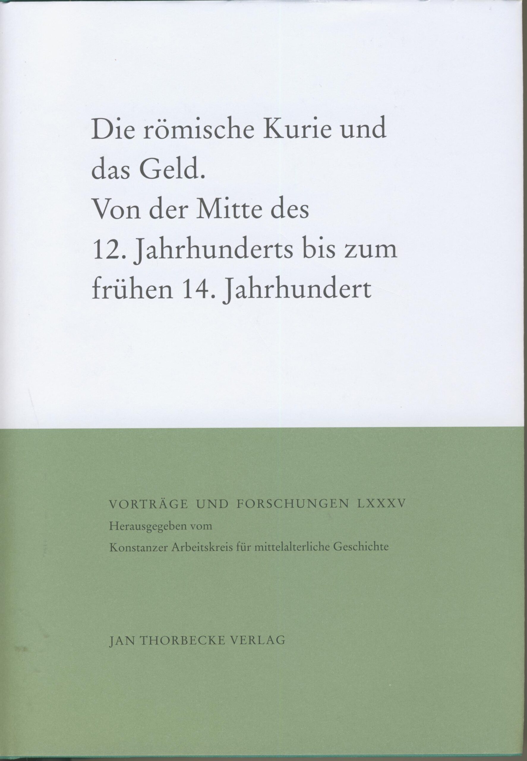 Die römische Kurie und das Geld