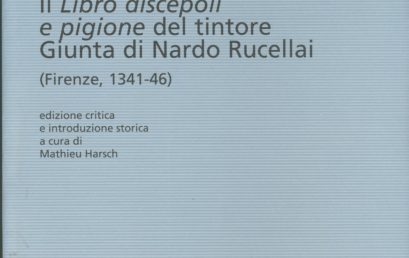 Libro discepoli e pigione del tintore Giunta di Nardo Rucellai