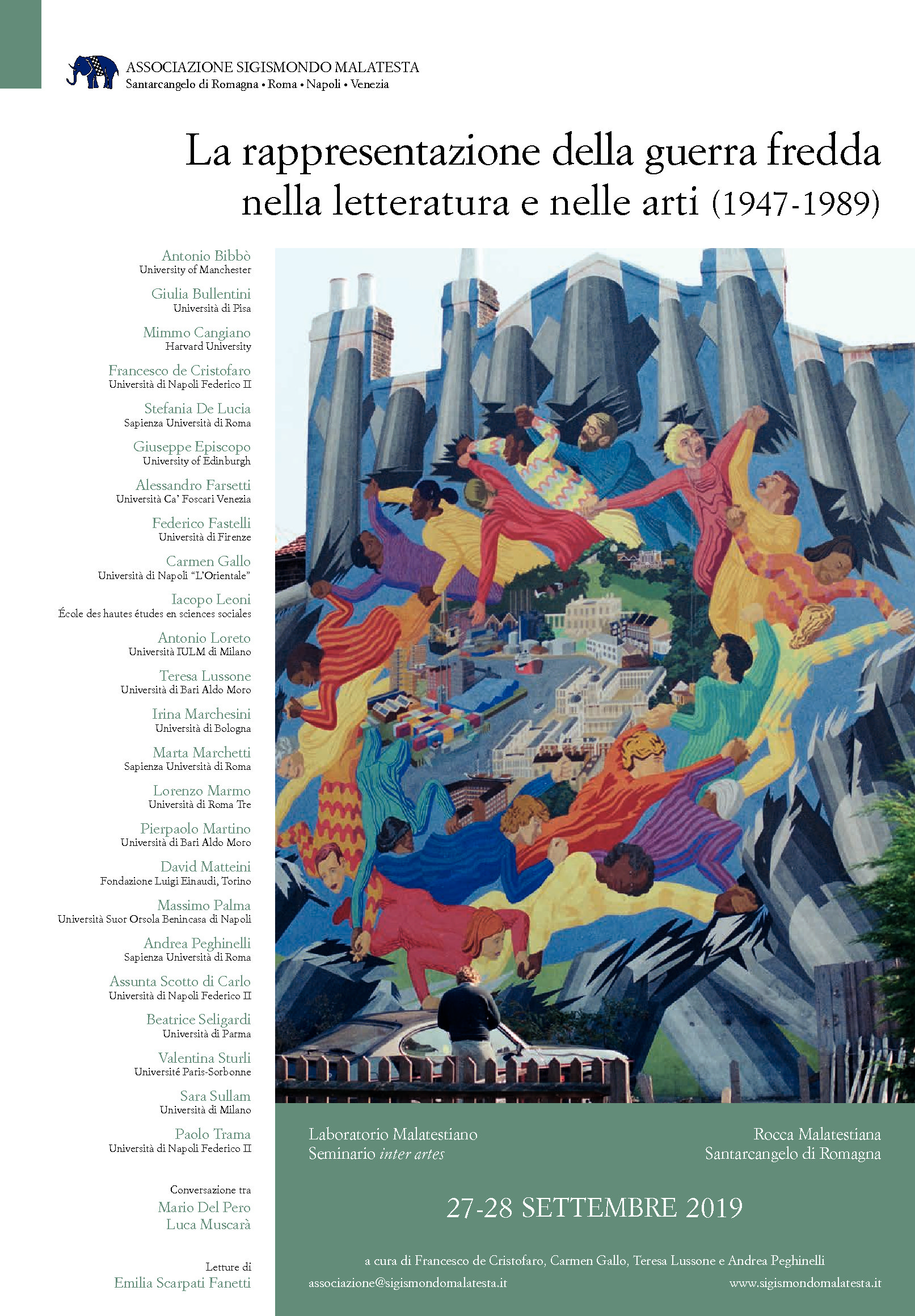 La rappresentazione della guerra fredda nella letteratura e nelle arti (1947-1989). 27-28 settembre