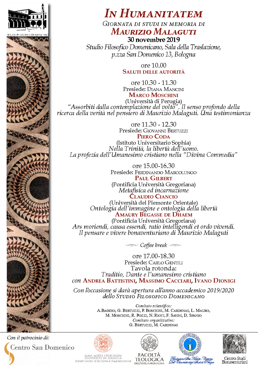 IN HUMANITATEM. Giornata di studi in memoria di Maurizio Malaguti – Bologna, 30 novembre 2019