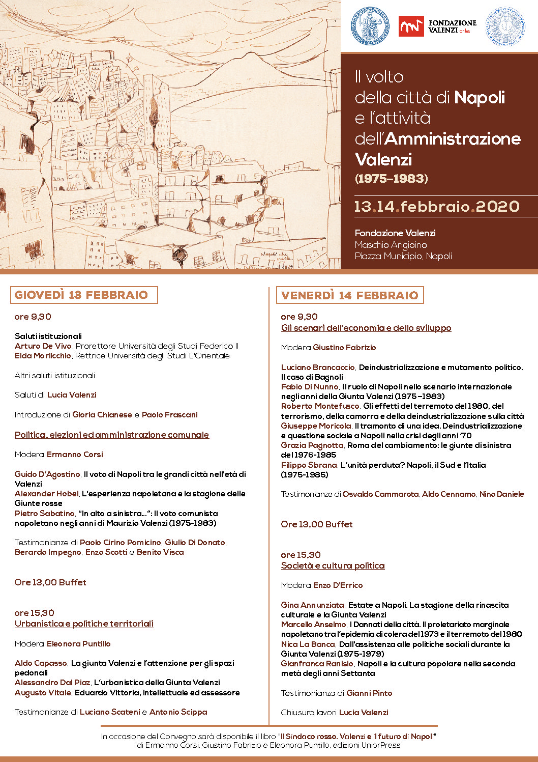 Il volto della città di Napoli e l’attività dell’Amministrazione Valenzi (1975–1983) -Napoli 13.14.febbraio – Fondazione Valenzi