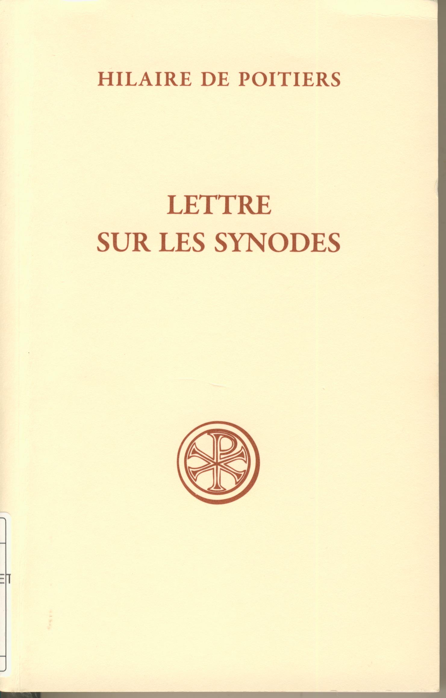 Lettre sur les synodes Lettre sur les synodes