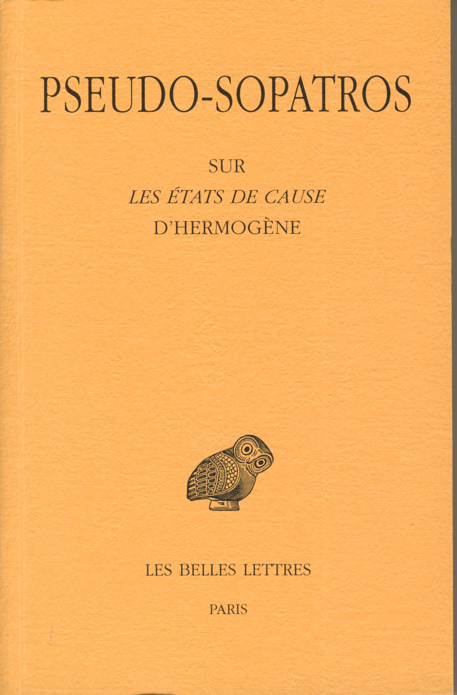 Sur les états de cause d’Hermogène Sur les états de cause d’Hermogène
