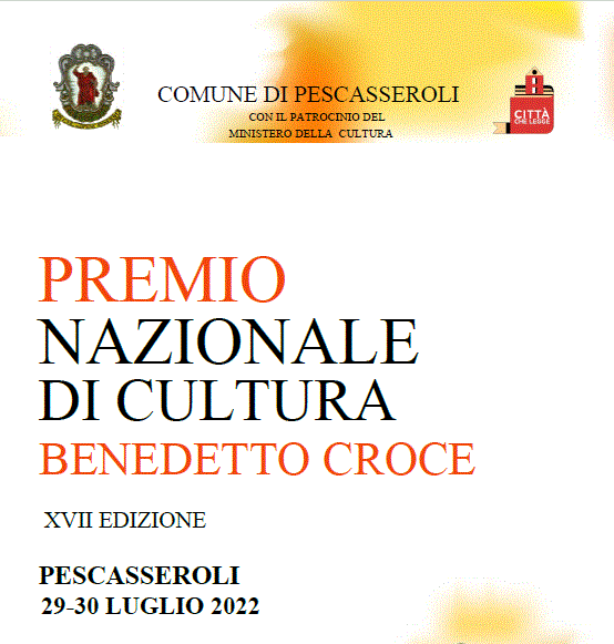 Premio nazionale di cultura Benedetto Croce, XVII edizione (Pescasseroli, 29-30 luglio)