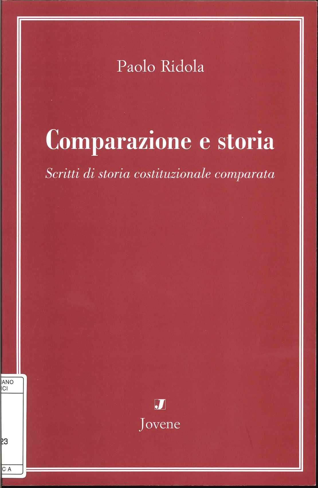 Comparazione e storia Comparazione e storia