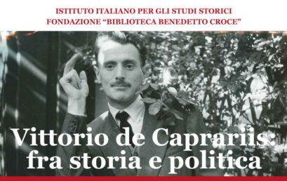 Mercoledì 15 maggio convegno di studi su Vittorio de Caprariis