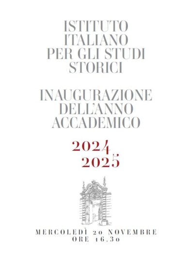 Mercoledì 20 novembre alle 16,30 si inaugura l’anno accademico 2024-2025