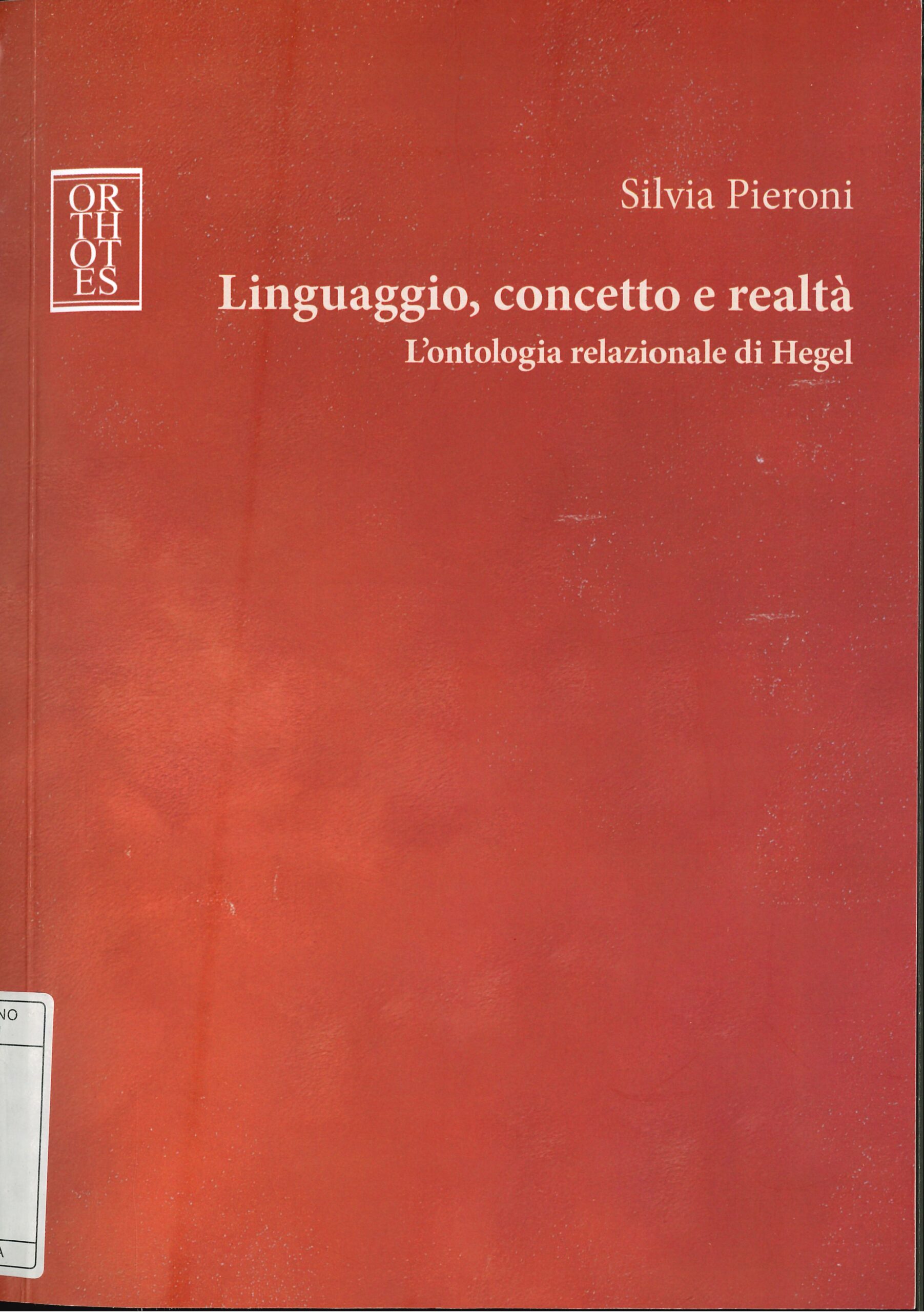 Linguaggio, concetto e realtà