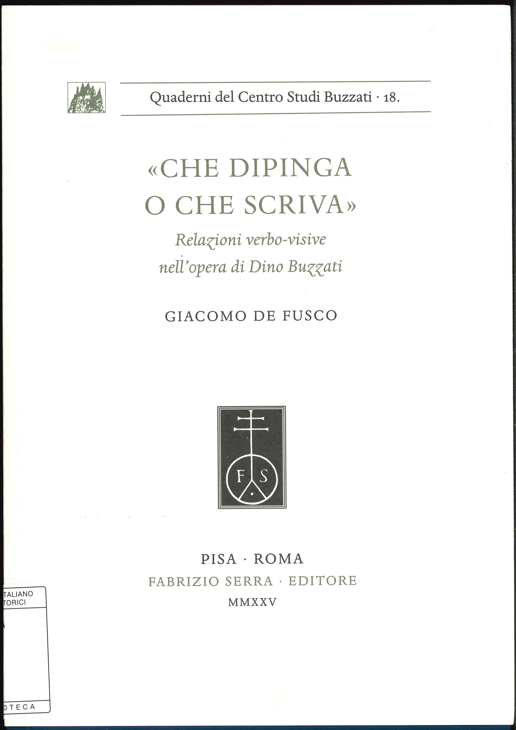 “Che dipinga o che scriva” “Che dipinga o che scriva”